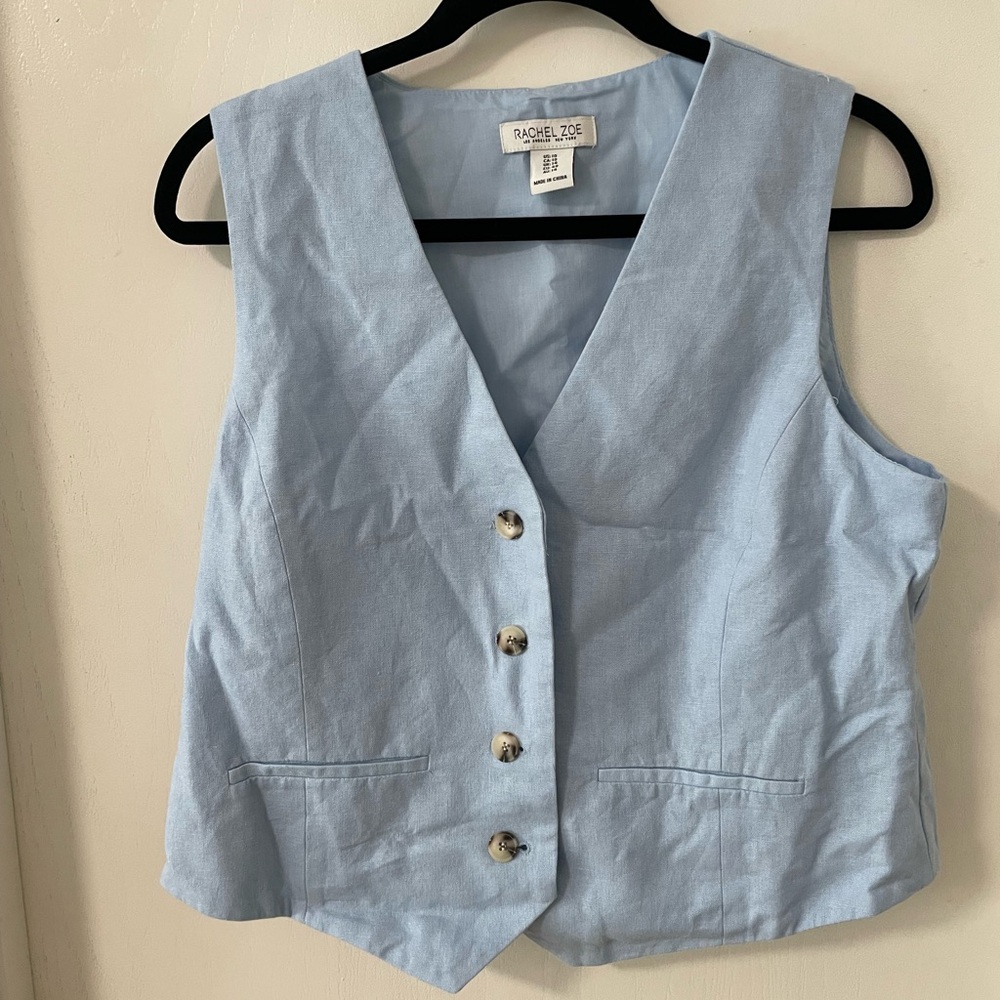 Rachel Zoe Linen Blend Women's Vest Top